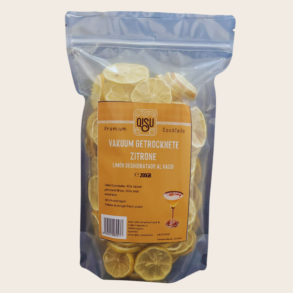 Vakuumgetrocknete ZITRONENSCHEIBEN 200g (Gefriertrocknungsqualität)
